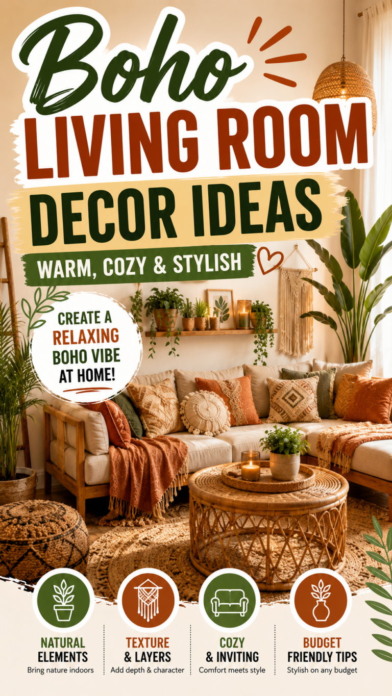 Boho Living Room Decor Ideas